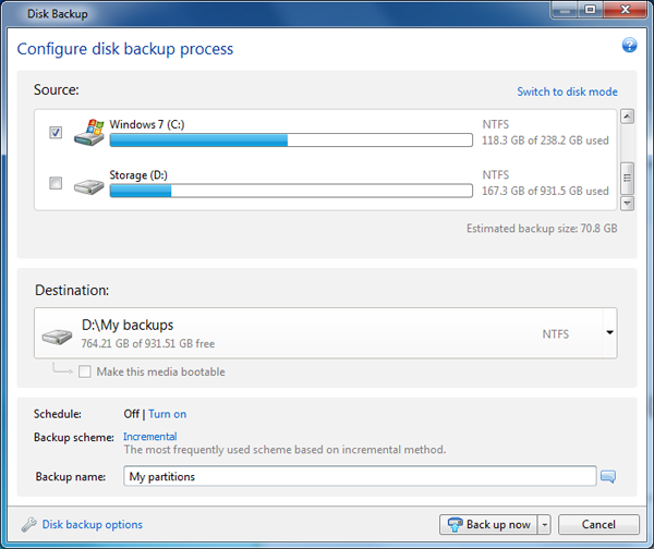 acronis true image 2013 disk backup window