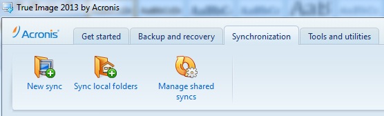 sync issue acronis true image