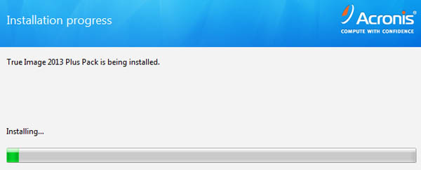 Acronis True Image 2013 Plus Pack installation
