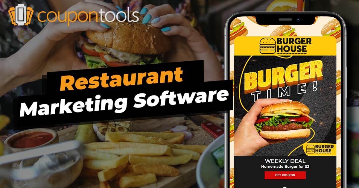 De digitale restaurant marketingsoftware van Coupontools